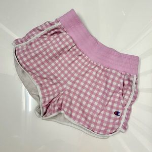 Champion Pink Checkered Gingham Lounge Shorts M